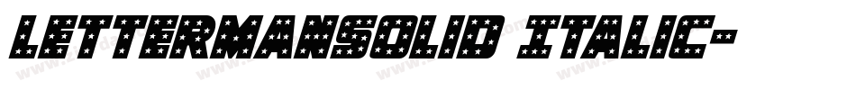 LettermanSolid Italic字体转换
